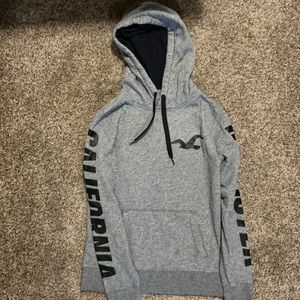 Hollister grey hooded sweatshirt